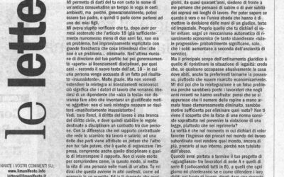 Articolo 18 – “Caro Renzi, così tuteli gli abusi”