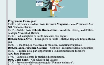 25.11.24 Rimini “Discriminazioni e molestie nel mondo del lavoro”