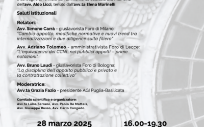28.03.25 Lecce “Il lavoro negli appalti pubblici e privati”
